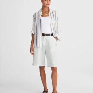 Madewell Relaxed Pleated Trouser Shorts in 100% Linen